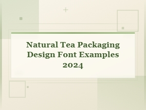 Natural Tea Packaging Design with Organic Handwritten Fonts